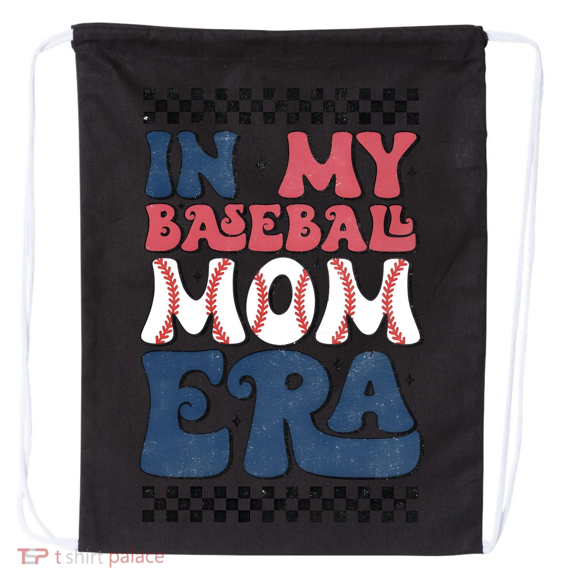 In My Baseball Mom Era Drawstring Bag