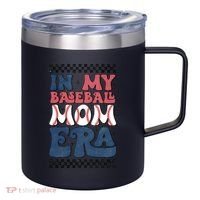 In My Baseball Mom Era 12oz Stainless Steel Coffee Mug thumb 0