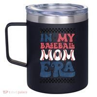 In My Baseball Mom Era 12oz Stainless Steel Coffee Mug thumb 2