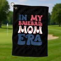 In My Baseball Mom Era Golf Towel thumb 1
