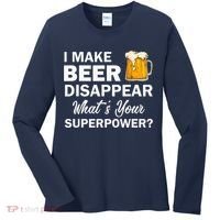I Make Beer Disappear What's Your Superpower? Drinking Women's Long Sleeve Shirt thumb 0