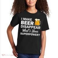 I Make Beer Disappear What's Your Superpower? Drinking Kids T-Shirt thumb 2
