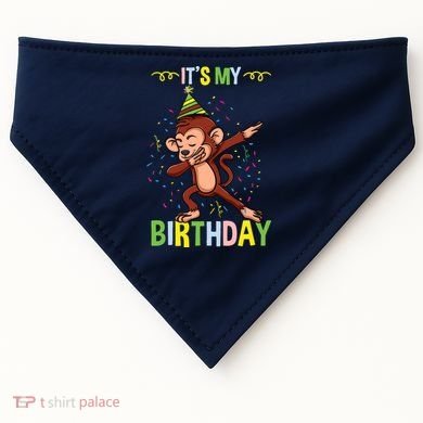 Its My Birthday Monkey USA-Made Doggie Bandana