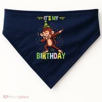 Its My Birthday Monkey USA-Made Doggie Bandana thumb 0