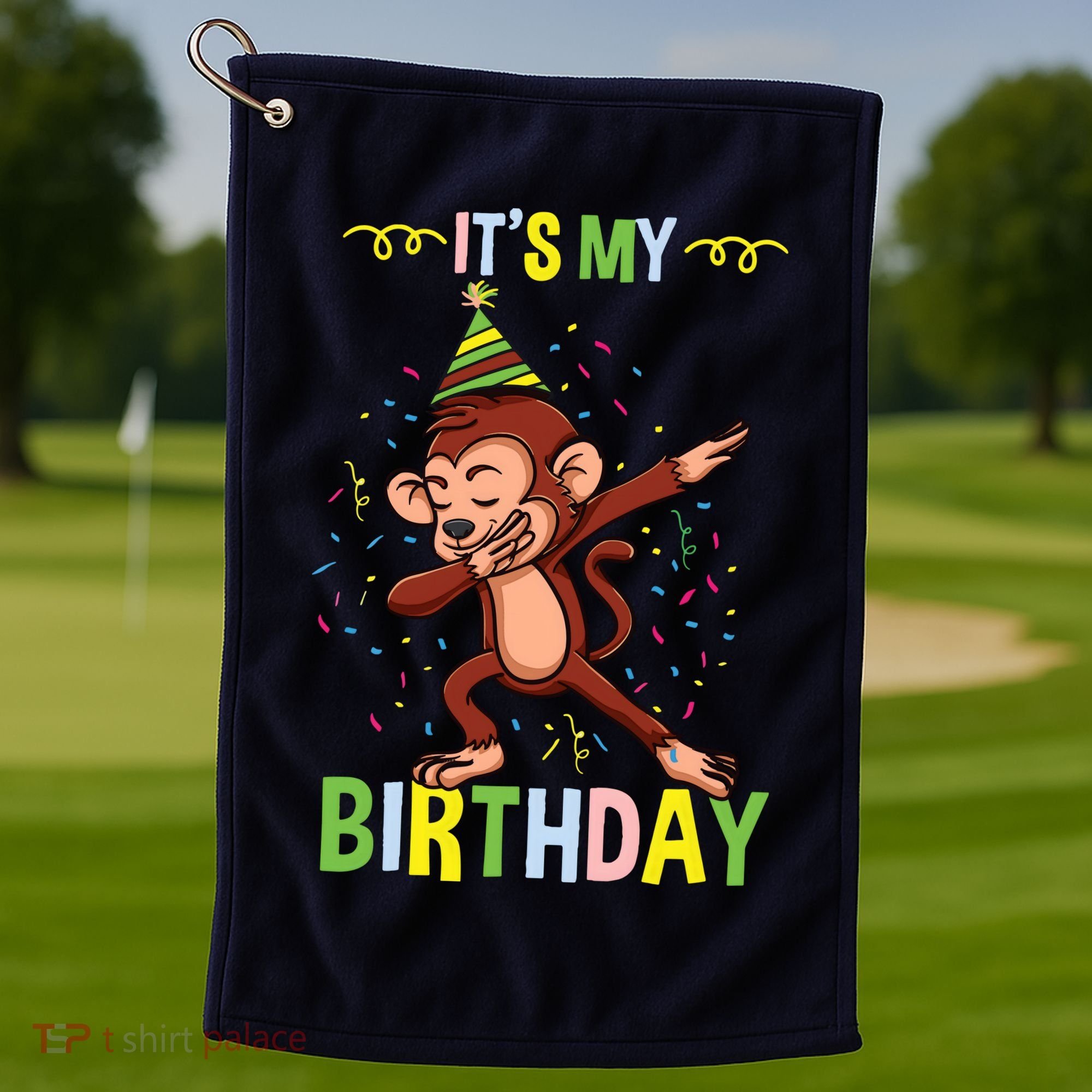 Its My Birthday Monkey Golf Towel