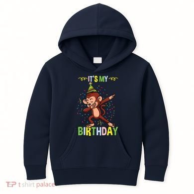 Its My Birthday Monkey Kids Hoodie