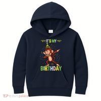 Its My Birthday Monkey Kids Hoodie thumb 0