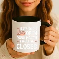 If My Book Is Open Your Mouth Should Be Closed Coffee Mug thumb 3