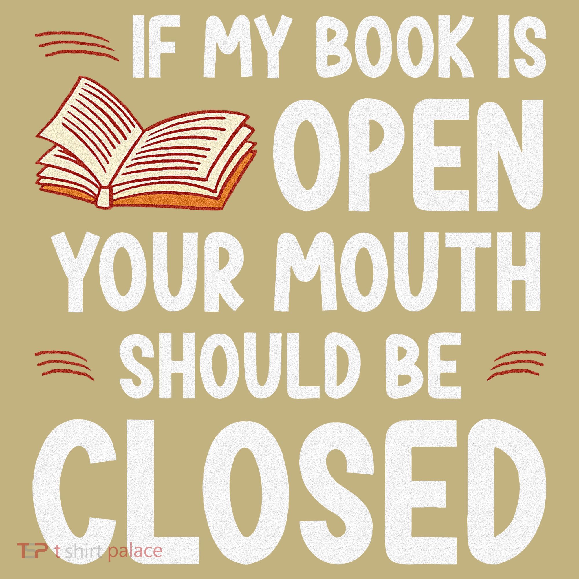 If My Book Is Open Your Mouth Should Be Closed Hoodie