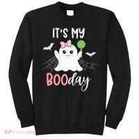 Its My Boo Day Cute Halloween Birthday Ghost Pink Bow Girls Sweatshirt thumb 0