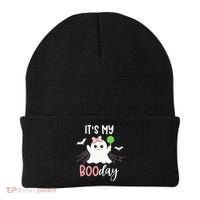Its My Boo Day Cute Halloween Birthday Ghost Pink Bow Girls Beanie thumb 0