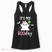 Its My Boo Day Cute Halloween Birthday Ghost Pink Bow Girls Women's Tank Top thumb 0