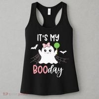 Its My Boo Day Cute Halloween Birthday Ghost Pink Bow Girls Women's Tank Top thumb 3