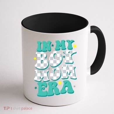 In My Boy Era Cute Mom Coffee Mug back