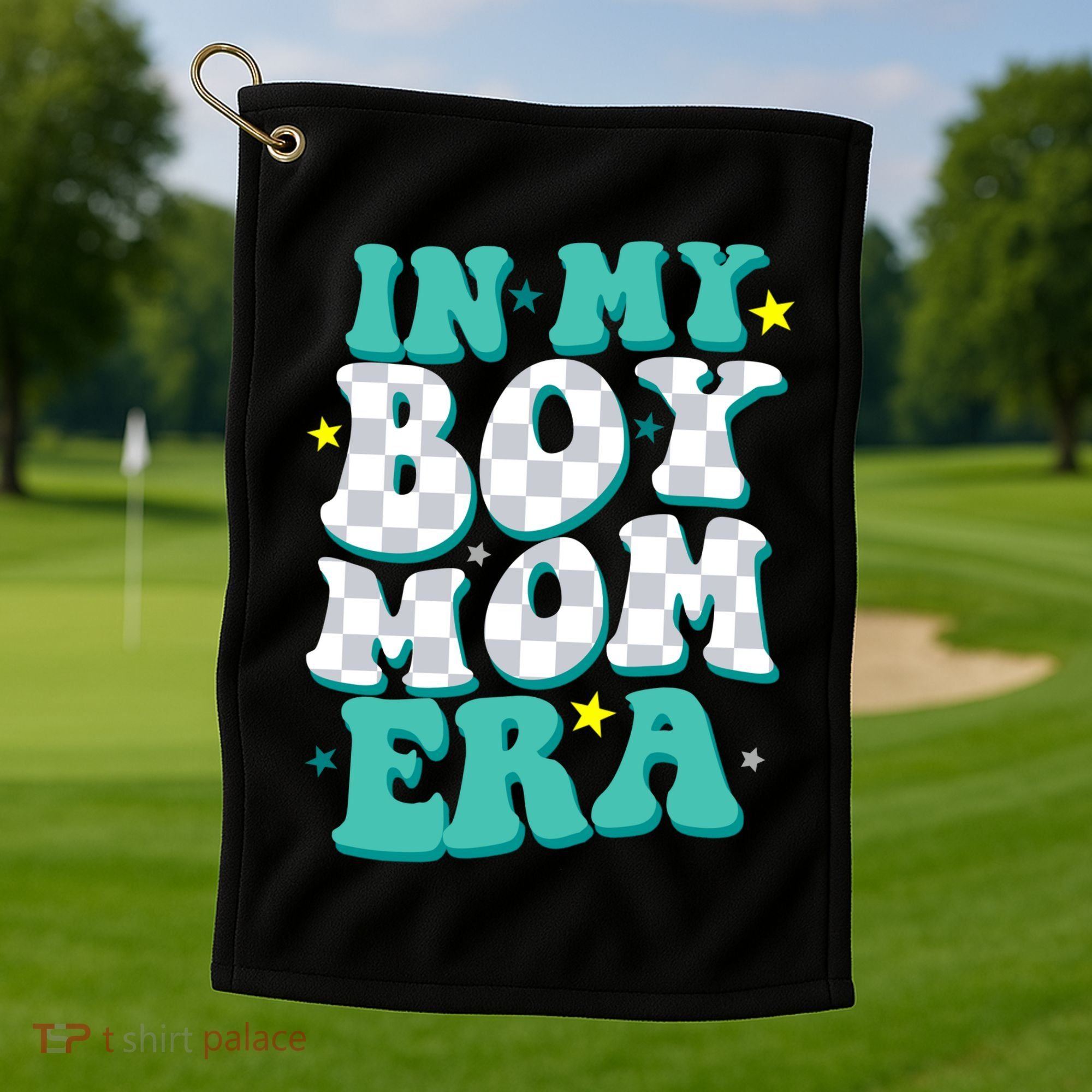 In My Boy Era Cute Mom Golf Towel