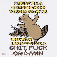 I Must Be Constipated Virgin Beaver The Way I Dont Give A Shit Fuck Or Damn Sweatshirt thumb 3