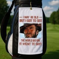 I May Be Old But I Got To See The World Before It Went To Golf Towel thumb 2