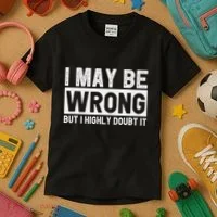 I May Be Wrong But I Highly Doubt It Kids T-Shirt thumb 3