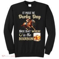 ItS Must Be Derby Day Bourbon Horse Racing Sweatshirt thumb 0