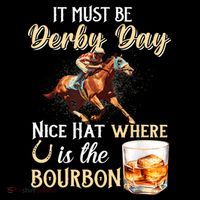 ItS Must Be Derby Day Bourbon Horse Racing Women's Hoodie thumb 2