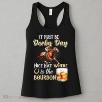 ItS Must Be Derby Day Bourbon Horse Racing Women's Tank Top thumb 3