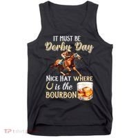ItS Must Be Derby Day Bourbon Horse Racing Tank Top thumb 0