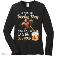 ItS Must Be Derby Day Bourbon Horse Racing Women's Long Sleeve Shirt thumb 0