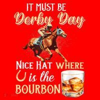 ItS Must Be Derby Day Bourbon Horse Racing Santa Hat thumb 1