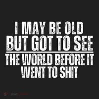 I May Be Old But I Got To See The World Before It Funny Golf Towel thumb 3