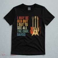 I May Be Old But I Got To See All The Cool Bands Gift Guitar Concert T-Shirt thumb 5