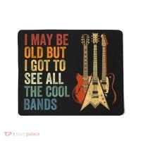 I May Be Old But I Got To See All The Cool Bands Gift Guitar Concert Mousepad thumb 0