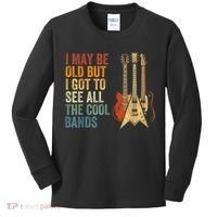 I May Be Old But I Got To See All The Cool Bands Gift Guitar Concert Kids Long Sleeve Shirt thumb 0