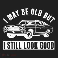 I May Be Old But I Still Look Good Classic Muscle Car Gift Hat thumb 2