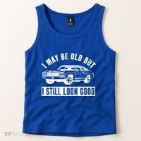 I May Be Old But I Still Look Good Classic Muscle Car Gift Tank Top thumb 2