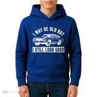 I May Be Old But I Still Look Good Classic Muscle Car Gift Kids Hoodie thumb 4
