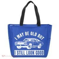 I May Be Old But I Still Look Good Classic Muscle Car Gift Tote Bag thumb 0