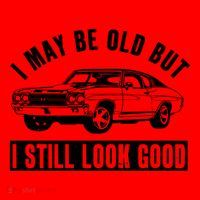 I May Be Old But I Still Look Good Classic Muscle Car Gift Santa Hat thumb 1