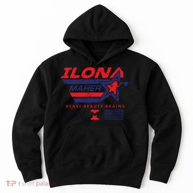 Ilona Maher Beast Beauty Brains 1996 Flag Hoodie