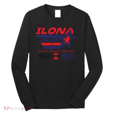 Ilona Maher Beast Beauty Brains 1996 Flag Long Sleeve Shirt