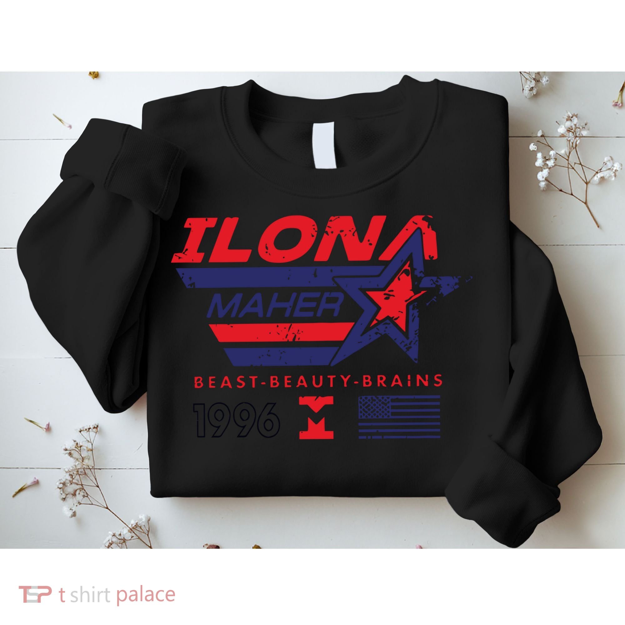 Ilona Maher Beast Beauty Brains 1996 Flag Sweatshirt