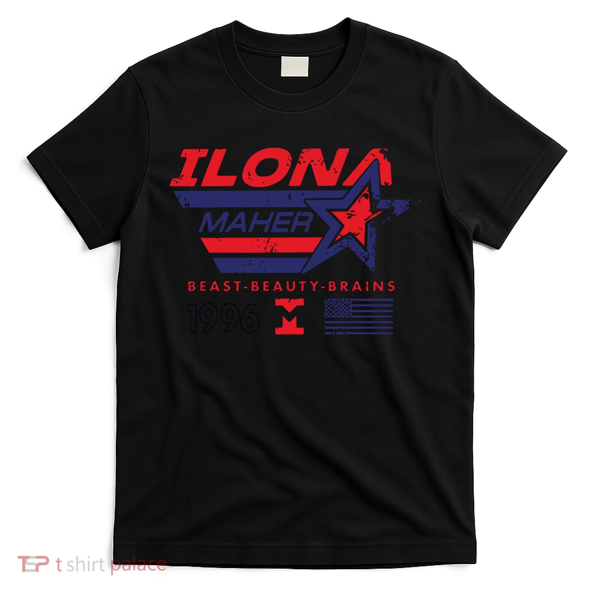 Ilona Maher Beast Beauty Brains 1996 Flag T-Shirt