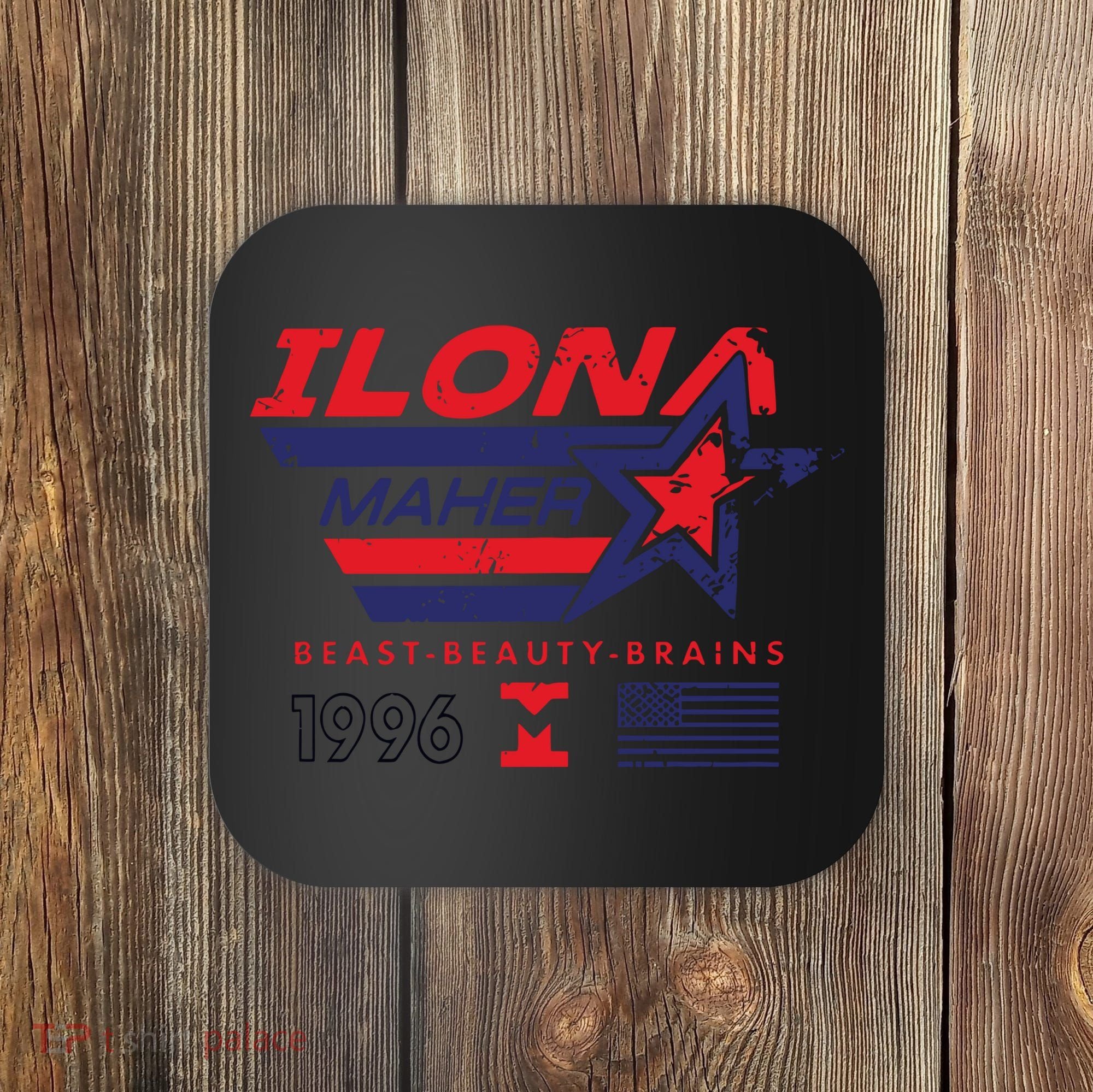 Ilona Maher Beast Beauty Brains 1996 Flag Coaster