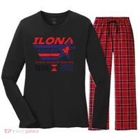 Ilona Maher Beast Beauty Brains 1996 Flag Women's Long Sleeve Flannel Pajama Set  thumb 0