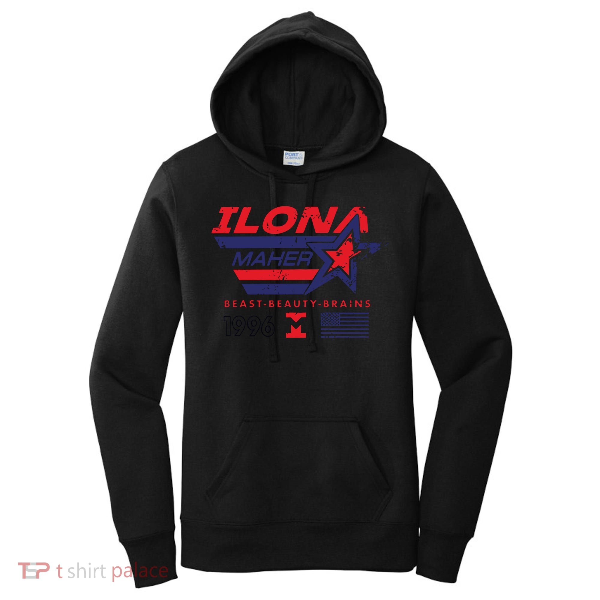 Ilona Maher Beast Beauty Brains 1996 Flag Women's Hoodie