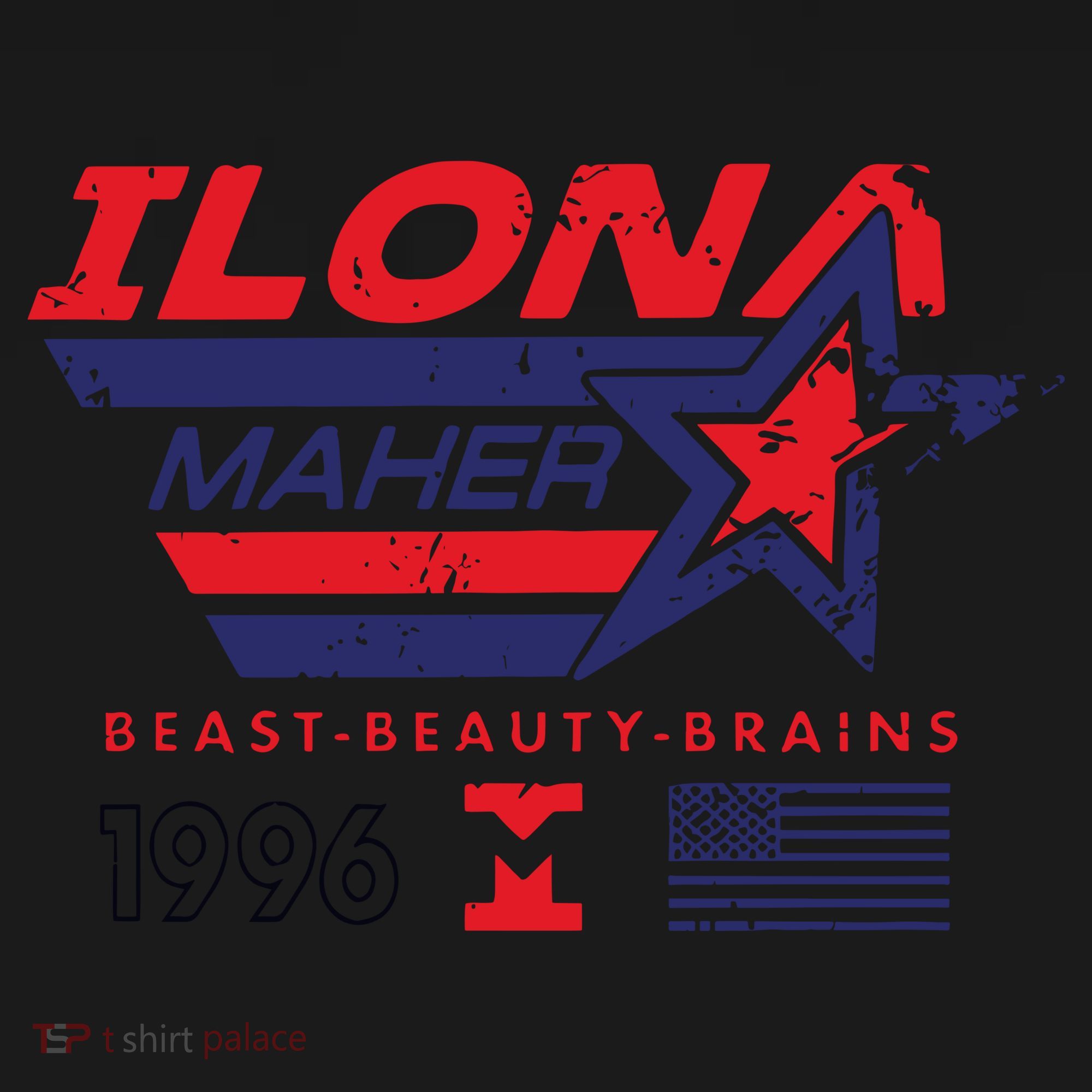 Ilona Maher Beast Beauty Brains 1996 Flag Performance Fleece Hoodie