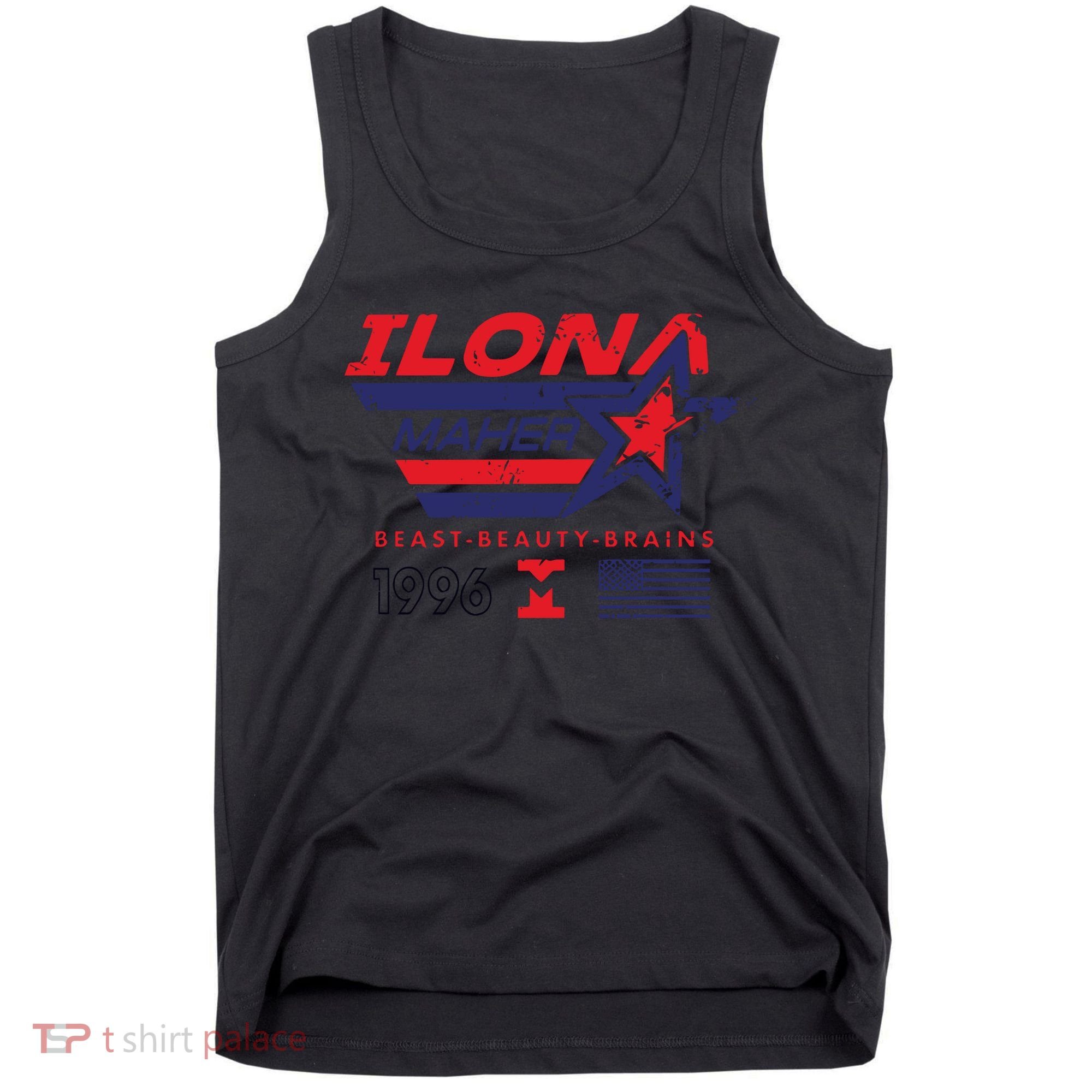Ilona Maher Beast Beauty Brains 1996 Flag Tank Top