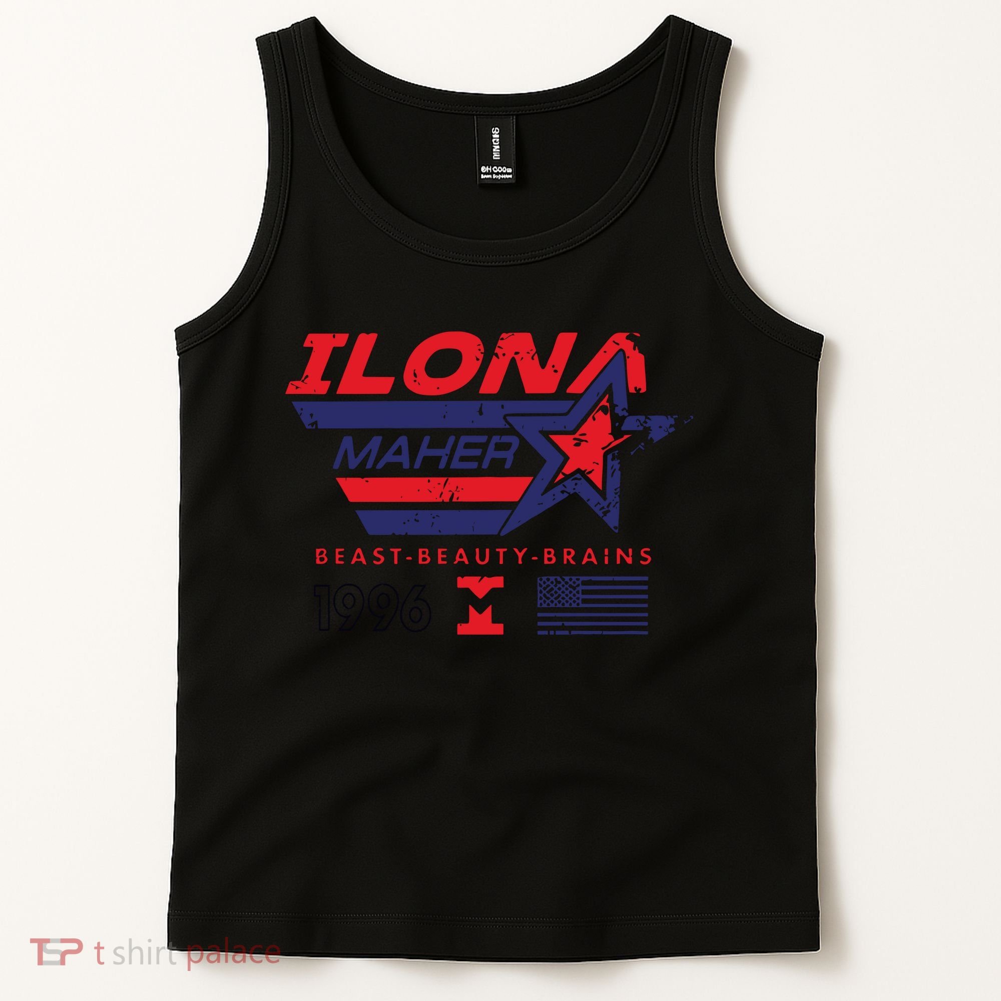 Ilona Maher Beast Beauty Brains 1996 Flag Tank Top
