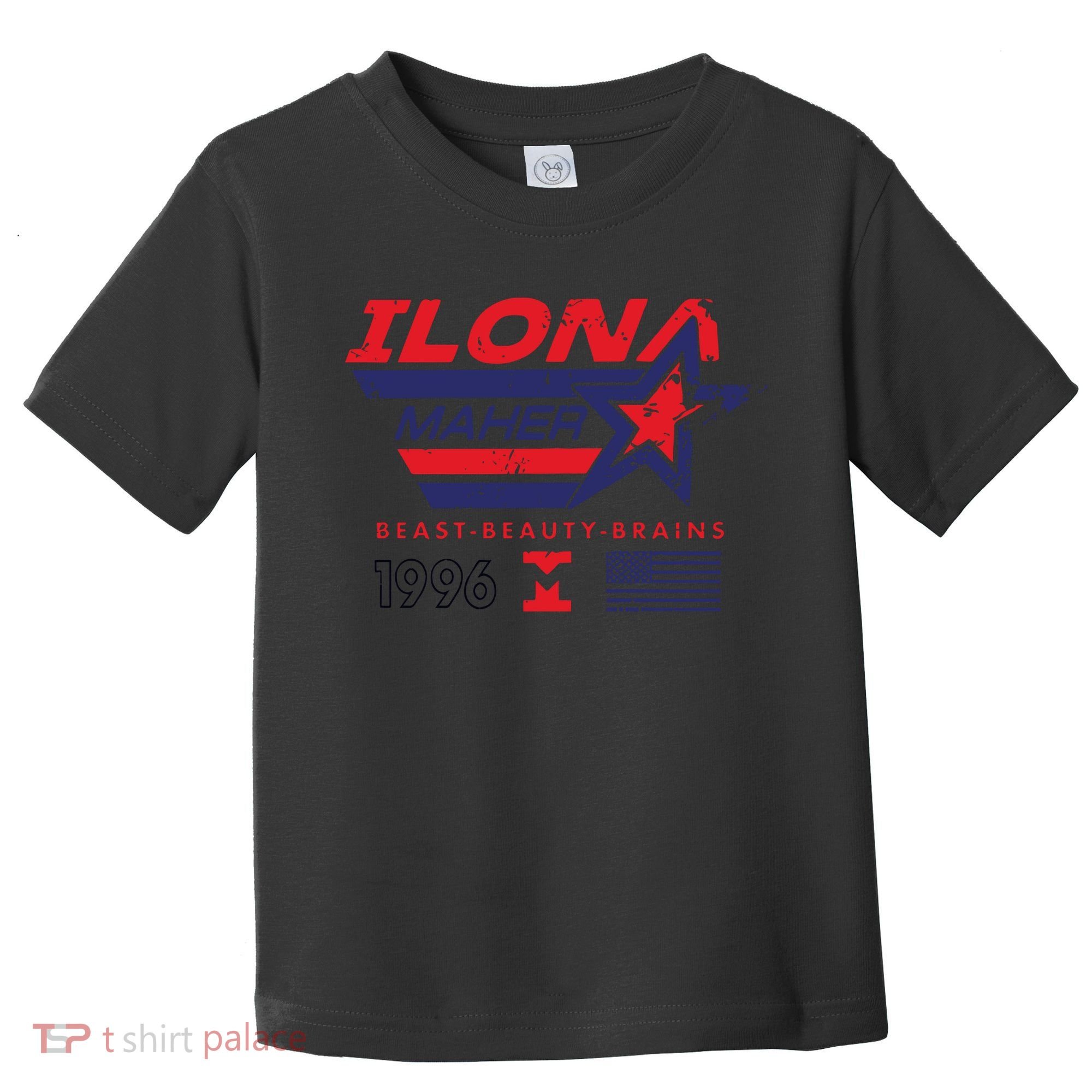 Ilona Maher Beast Beauty Brains 1996 Flag Toddler T-Shirt