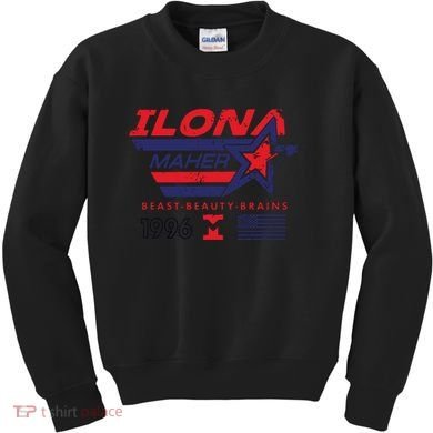 Ilona Maher Beast Beauty Brains 1996 Flag Kids Sweatshirt