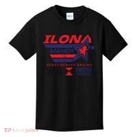 Ilona Maher Beast Beauty Brains 1996 Flag Kids T-Shirt thumb 0